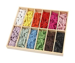 Kreative leker - Creativ Company Mini Clothespins Coloured 12x24st. - 56449