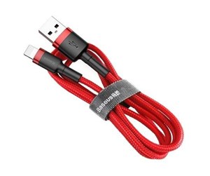 USB - Baseus Cafule USB Lightning cable 2.4A 1m (black + red) - CALKLF-B09