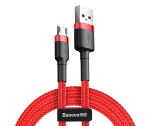 USB - Baseus Cafule Micro USB cable 2.4A 1m (Red) - CAMKLF-B09