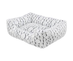 Hund - Trixie Mila bed square plush 50 × 40 cm white-grey - TX38981