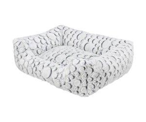 Hund - Trixie Mila bed square plush 80 × 60 cm white-grey - TX38983