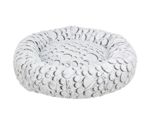 Hund - Trixie Mila bed round plush ø 50 cm white-grey - TX38985