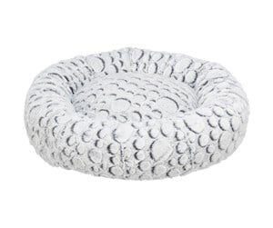 Hund - Trixie Mila bed round plush ø 60 cm white-grey - TX38986