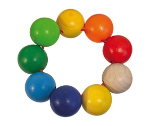 Babyleker - Eichhorn Baby Wooden Grab Ring with Beads - 100017042