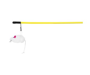 Katt - Trixie Playing Rod with Mouse 100cm assorted colours - TX4103