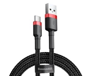 USB - Baseus Cafule USB-C cable 2A 3m (Black+Red) - CATKLF-U91