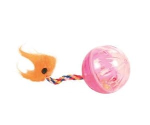 Katt - Trixie Set of Rattling Balls with Tails ø 4 cm assorted colours - TX4165