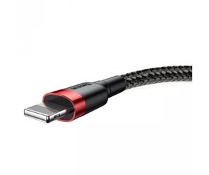 USB - Baseus Cafule USB Lightning Cable 1.5A 2m (Black+Red) - CALKLF-C19