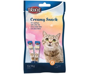 Katt - Trixie Creamy Snack with white fish 5 × 14 g - TX42683