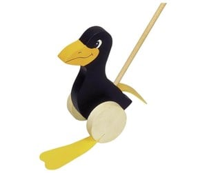 Babyleker - Goki Wooden Push Figure Raven - 54997