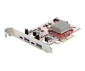 Kontroller - StarTech.com 4-Port USB PCIe Card 10Gbps USB PCI Express Expansion Card w/ 2 Controllers 2x USB-C & 2x USB-A ports (USB 3.2/3.1 Gen 2) USB/USB-C PCI-e Card Full Profile Brackets - PEXUSB312A2C2V