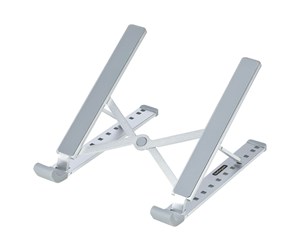 Kabinett tilbehør (kjølepasta mv.) - StarTech.com Foldable Laptop Riser Stand Portable Height Adjustable Ergonomic Laptop Stand Ventilated Aluminum Frame Supports 22lb (10Kg) - LAPTOP-RISER-BAR