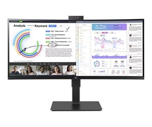 Skjerm - 34" LG UltraWide 34BQ77QC-B - 3440x1440 - IPS - 90W USB-C - 34BQ77QC-B.AEU