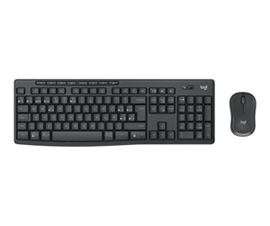 Tastatur - Logitech MK370 Combo for Business - keyboard and mouse set - QWERTY - US International - graphite - Tastatur & Mussett - Universal - Svart - 920-012077