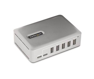 USB-hub - StarTech.com 7-Port USB-C Hub 5x USB-A + 2x USB-C Self-Powered w/ 65W Power Supply USB 3.1 10Gbps Hub w/ BC1.2 Charging USB-hub - 7 porter - Grå - 10G5A2CS-USB-C-HUB