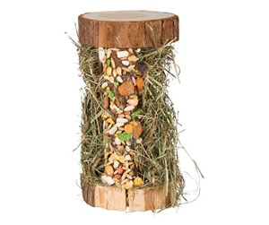 Smådyr - Trixie Wooden Tower with Mountain Meadow Hay 13 × 17 × 13 cm 110 g - TX60198