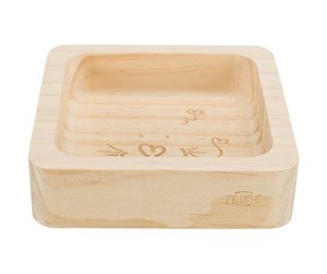 Smådyr - Trixie Wooden Bowl 190 ml/11x11 cm - TX60759