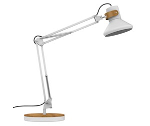 Skrivebordstilbehør - Unilux Baya Bamboo LED lampe, hvit/bambus - 400153645