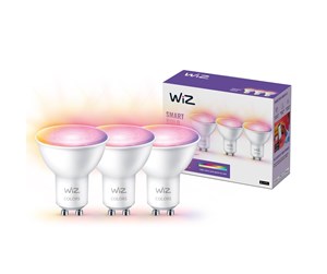 Smarthus - WiZ Spot 4,7W GU10, Color & Tunable White, WiFi, 3-pakning - 929003772333