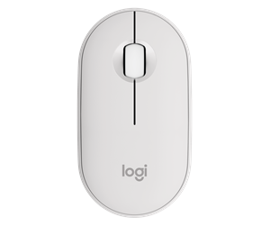 Mus - Logitech Pebble Mouse 2 M350s Wireless - Tonal White - Mus - Optisk - 3 knapper - Hvit - 910-007013