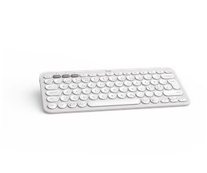 Tastatur - Logitech Pebble Keys 2 K380s Wireless Keyboard - Tonal Off-White - Tastatur - Nordisk - Hvit - 920-011880