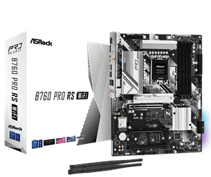 Hovedkort - ASRock B760 PRO RS WIFI Hovedkort - Intel B760 - Intel LGA1700 socket - DDR5 RAM - ATX - 90-MXBLQ0-A0UAYZ