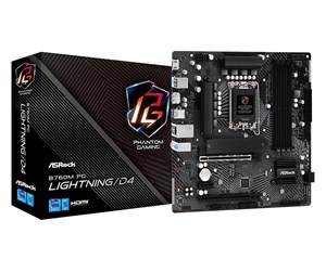 Hovedkort - ASRock B760M PG LIGHTNING/D4 Hovedkort - Intel B760 - Intel LGA1700 socket - DDR4 RAM - Micro-ATX - 90-MXBLY0-A0UAYZ