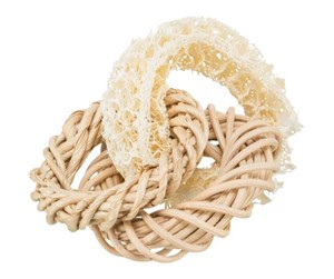 Smådyr - Trixie Loofah ring with rattan and corn leaf ring ø 13 cm - TX61828