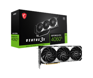 Grafikkort - MSI GeForce RTX 4060 Ti VENTUS 3X OC - 16GB GDDR6 RAM - Grafikkort - RTX 4060 Ti VENTUS 3X 16G OC