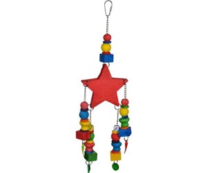 Fugl - VADIGRAN Bird Toy Red Star multi color 40cm - FF14056