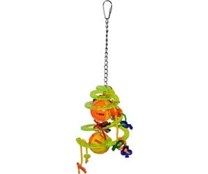 Fugl - VADIGRAN Bird Toy plexi spiral multi color 32cm - FF14064