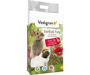 Smådyr - VADIGRAN Hay and Herbs Rose Hip 500 g - HT01030