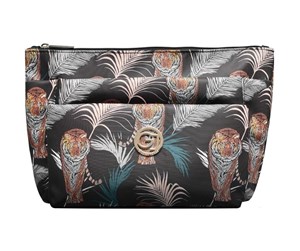 Annen personlig pleie - Cimi Gillian Jones - 3 Room Cosmetics Bag - Palm Print - 10009-861