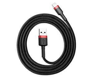 USB - Baseus Cafule Cable USB Lightning 2A 3m (Black+Red) - CALKLF-R91