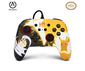 Spill - Tilbehør - PowerA Enhanced Wired Controller for Nintendo Switch - Pokémon: Pikachu vs. Meowth - Controller - Nintendo Switch - NSGP0039-02