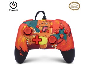 Spill - Tilbehør - PowerA Enhanced Wired Controller for Nintendo Switch - Pokémon: Charizard Vortex - Controller - Nintendo Switch - NSGP0040-02