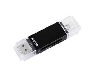 Flashminneadapter - Hama "Basic" USB 2.0 OTG Cardreader SD / microSD black - 181056