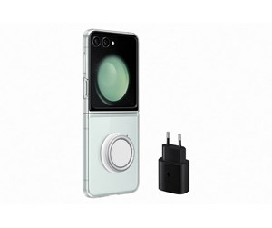 Mobil - Andre tilbehør - Samsung Galaxy Z Flip5 Starter Pack (Clear Gadget Case + TA800 Charger) - EF-XF73KKTEGWW