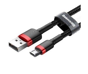 USB - Baseus Cafule Micro USB Cable 2A 3m (Black+Red) - CAMKLF-H91