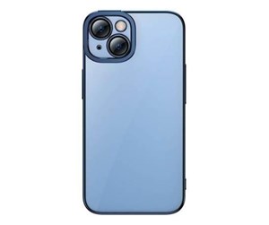 Mobil - Deksel og etui - Baseus Glitter Transparent Case and Tempered Glass set for iPhone 14 Plus (blue) - ARMC021403