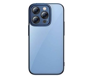 Mobil - Deksel og etui - Baseus Glitter Transparent Case and Tempered Glass set for iPhone 14 Pro Max (blue) - ARMC021503