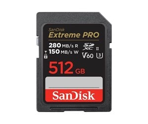 Minnekort - SanDisk Extreme Pro - SD - 280MB/s - 512GB - SDSDXEP-512G-GN4IN