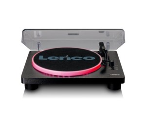 Platespiller - Lenco LS-50LED - Record Player with PC encoding speakers and lights - Platespiller Svart - LS-50LEDBK