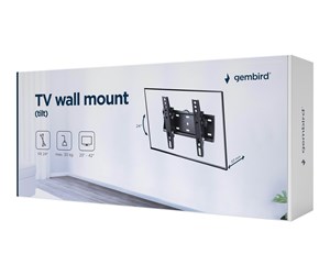 Skjermholder - Gembird WM-42T-02 mounting kit - for TV - tilt - fine texture black - WM-42T-02