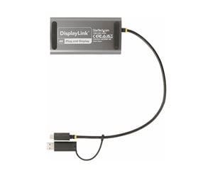 Skjermkabel - StarTech.com USB-C to Dual-HDMI Adapter USB-C or A to 2x HDMI 4K 60Hz 100W PD Pass-Through 1ft (30cm) Built-in Cable External Video Graphics Adapter - 109B-USBC-HDMI