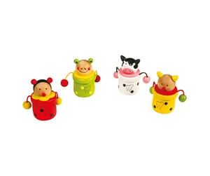 Treleker - Small Foot - Wooden Baby Tooth Pot Animal 4pcs. - 7795