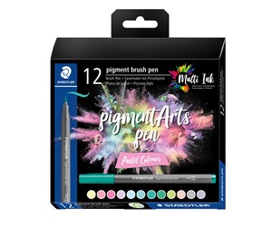 Skrive- & Tegneverktøy - Staedtler Pigment brush 371 "Pastel Set" 12 pcs. Cardboard box - 371 C12-2