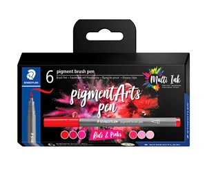 Skrive- & Tegneverktøy - Staedtler Pigment brush 371 "Reds & Pinks" 6 pcs. Cardboard box - 371 C6-1