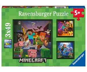 Puslespill - Ravensburger Minecraft Biomes 3x49p - 10105621