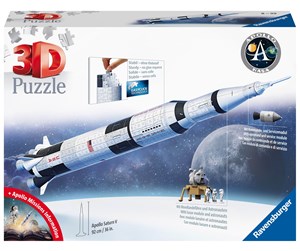 Puslespill - Ravensburger Apollo Saturn V Rocket 440p 3D Puslespill - 10311545